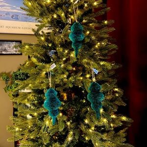 3 Sold Out Anthropologie Terrain buri bottle brush Christmas Holiday Ornaments